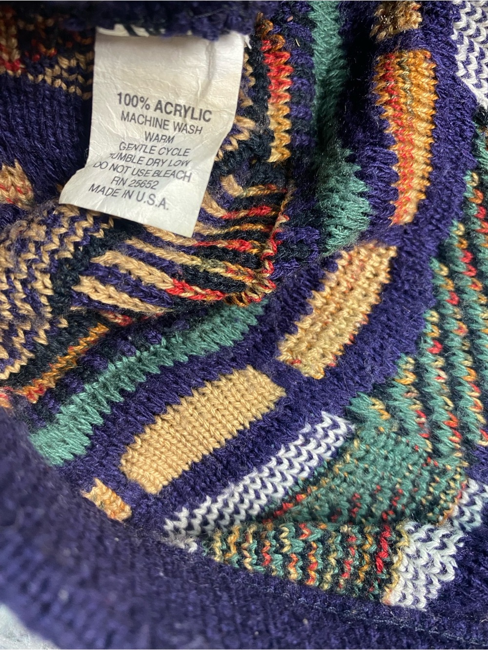 Vintage Protege Coogi Style Sweater Size Men’s XXL Multicolor - Picture 4 of 9